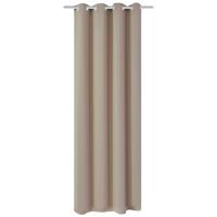 vidaXL Cortina Opaca con Ojales de Metal 270x245cm Decoración para Hogar Color Gris,  Marrón,  Negro y mas - details 3