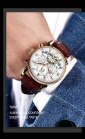 Reloj De Lujo LIGE Para Hombre Con Torbión Estilo Casual Y Deportivo Resistente Al Agua Mecánico Automático Cuero Correa Cronógrafo Calendario Semanal - details 2
