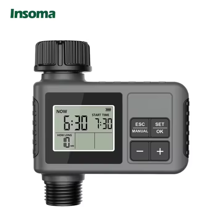 Timbre De Agua Automático Insoma Sistema De Riego Inteligente Con Pantalla LCD IPX7 Para Jardín Equipo De Programación De Rociador - 1