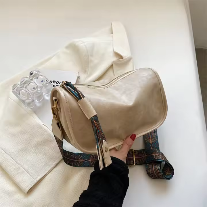 Bolso Cruzado Vintage para Mujer, Bandolera Pequeño de cuero PU con diseño de lujo y almohada, a la moda - 1