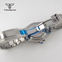 Reloj Mecánico Automático Tandorio NH34 40mm GMT Acero Inoxidable Para Hombres Con Bisel De Cerámica Y Cristal De Zafiro Resistente Al Agua - details 14