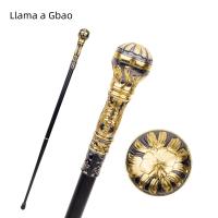 Bastón De Moda Dorado Y Negro Con Manija Redonda Elegante Para Fiesta Y Decoración Cruzado De 93cm Con Punta De Goma - details 3