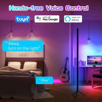 Lámpara De Piso Inteligente Bluetooth WiFi 120cm LED RGB Ajustable Para Dormitorio Estudio Sala De Estar Decoración De Navidad - details 2