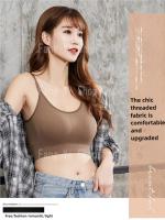 Sujetador De Deporte Sin Costuras Para Mujer Copa Completa Transpirable Cómodo Para Dormir Y Correr Fitness Sostenido Con Resaltos - details 1
