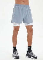 Shorts De Entrenamiento Para Hombre 2 En 1 Con Bolsillos Sudadera Secado Rápido Transpirable Para Correr Maratón Y Fitness - details 26