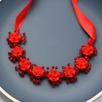 Diadema De Flor De Cristal Para Novia Y Reina Accesorio De Cabello De Boda Joyería De Fiesta Tipo De Bandeja De Vino Para Mujer - details 4