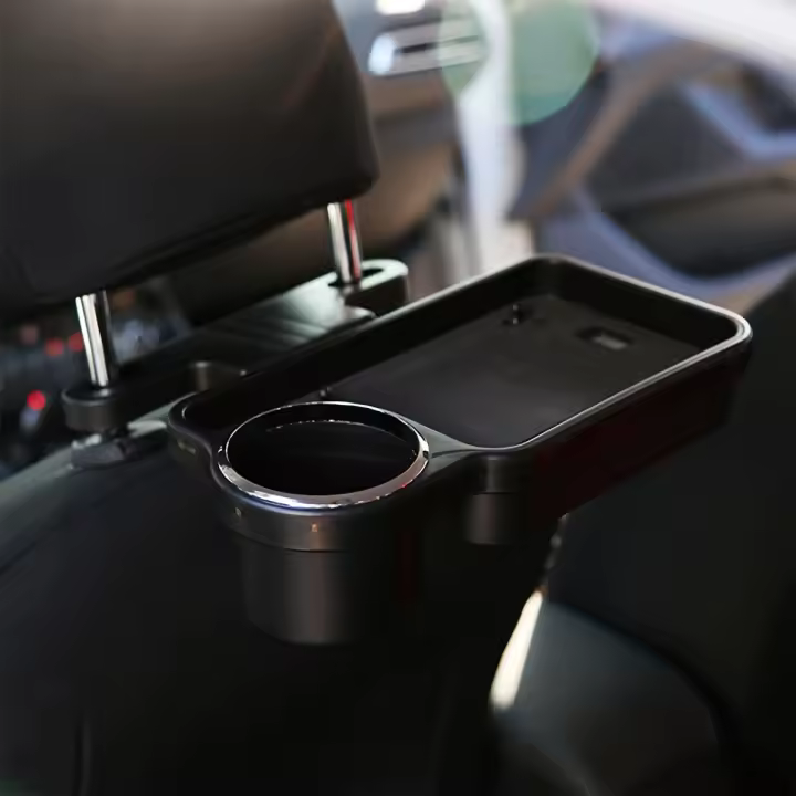 Soporte De Vaso Plegable Para Coche Con Estantería Para Móvil Y Almacenamiento De Dos Filas Soporte De Agua Para Asiento Trabajar Con Material Duradero - 1