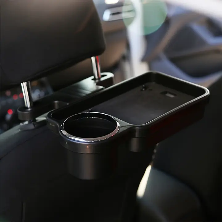 Soporte De Vaso Plegable Para Coche Con Estantería Para Móvil Y Almacenamiento De Dos Filas Soporte De Agua Para Asiento Trabajar Con Material Duradero - 1