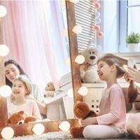 Espejo De Maquillaje LED Con Luz De Encendido Libre Iluminación Tridimensional Blanca Para Mesa De Vestir Rotativa Táctil - details 7