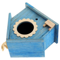 Casa De Pájaros De Madera Con Alimentador Decorativa Para Exteriores Nido Colgante Para Pájaros Caja De Cría De Pájaros Accesorios Para Pájaros - details 6