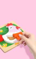 Puzzle De Madera 3D Para Bebés Juguete Educativo Montessori Aprendizaje Infantil Tangram Formas Animales Y Vehículos Juego Cognitivo - details 21