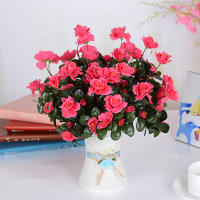 Rosa Silken Artificial Roja Para Otoño Resistente Al UV Decoración De Hogar Pequeña Para Jardín Estilo De Flores Silken - details 2