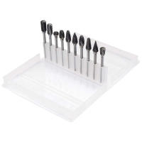 10 PCs Broca De Carburo De Tungsteno 1/8" Herramienta Rotativa De Burilado Doble Corte De Diamante Para Dremel Herramientas De Molienda Eléctrica Metalworking - details 6