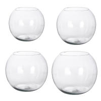 CM - Florero Bola de Cristal. Pack 6 Unidades. Disponible a Elegir en Varios Tamaños Diferentes. Pecera de Cristal Pequeña, Centro de Mesa para Restaurantes, Bares, Eventos. Bola Jarrón Cristal Transparente, para Ramos de Flores, Piedras, Velas - details 0