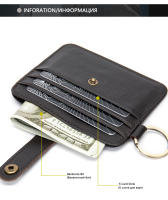 WESTAL Tarjetero Para Hombre Con Anillo De Cuero Genuino Monedero Slim Organizador De Tarjetas Y Dinero Estilo Casual - details 3