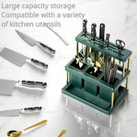 Soporte Ajustable De Acero Inoxidable Para Secado De Platos Y Cuchillos Con Desagüe Sobre El Fregadero Organizador De Almacenamiento Para Cocina - details 5