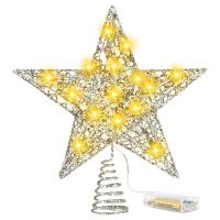 Estrella LED Para Árbol De Navidad Tamaño Grande Alimentado Por Baterías Decoración Para Sala De Estar Jardín Fiesta Año Nuevo 2025 - details 12
