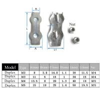 5Pcs Clip De Tornillo Para Cable De Acero Inoxidable M2-M5 Simplex 1/2-Post Calizador De Cuerda Simple Para Metalworking - details 1