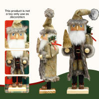 Nutcrackador De Madera 38CM Soldado Figura Artesanal Decoración De Navidad Para Escritorio De La Casa Regalo Para Niños - details 1