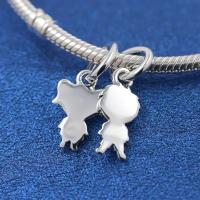 Encanto Original De Plata De Ley 925 Romance Chico Y Niña Sosteniendo Amor Pulsera Ajustable Joyería DIY Regalo Elegante Para Parejas - details 2