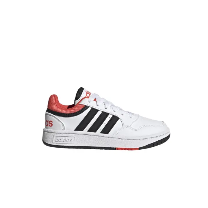 Zapatilla Adidas Hoops 3.0 K Blanco/Negro/Rojo - 1