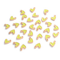 iYOE 30pcs Charms De Corazón Enamel Colorido 8.5x9mm Pendantes Para Joyería DIY Hebillas Pulseras Collares Manualidades - details 10