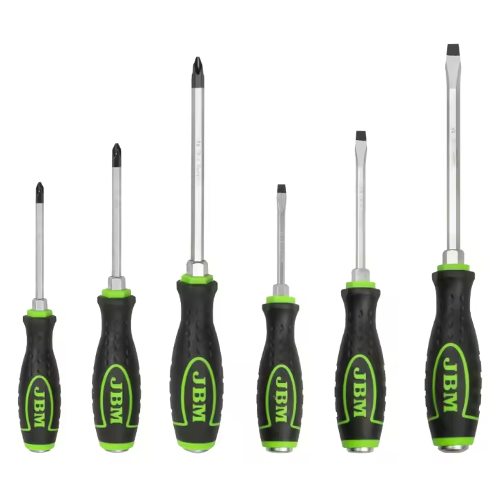 Set de 6 destornilladores JBM Go-Throug (3 destornilladores de estrella + 3 destornilladores planos) - 1
