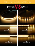 Tira De Luz LED COB 12V 5M/Rol 320LEDs/M Alta Densidad Ra90 Flexible Blanco Cálido Naturaleza Para Decoración De Cocina Y Habitaciones - details 4