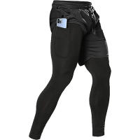 Pantalones Deportivos Para Hombre 2 En 1 Entrenamiento Atletismo Traje De Pista Deporte Ropa De Ejercicio Correr Pantalones Gimnasio Fitness Malecón - details 0