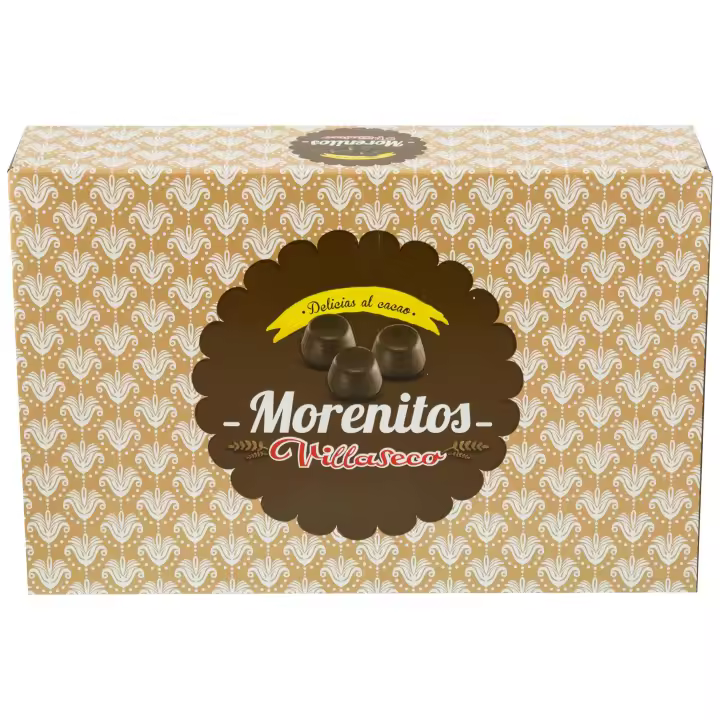 Morenitos Villaseco Chocolate - Mantecados con Cacao - Caja 3 kg - Envueltos Individualmente - Morenitos Vilaseco de Nava del Rey (Valladolid) - 1