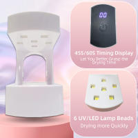 Lámpara De Uñas LED Mini 6W Luz UV Para Gel Nails Secador De Uñas Portátil USB Para Viajes Lámpara De Manicura - details 4