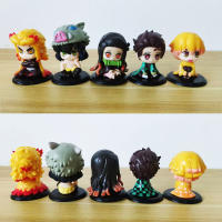 Set De 15 Piezas Q Demon Slayer Figuras De Acción De Sentado Fantasma Tanjiro Nidouzi Inosuke Zenizu Modelo De Película Juguetes - details 8