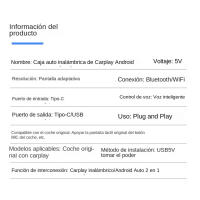 Adaptador inalámbrico 2 en 1 Para Carplay y Android Auto, SMT-AC01 USB-C/A, adaptador de conversión para coches compatible con Carplay original, iOS 10 +/Android 11 +, Baja latencia, carga, plug and Play, compatible con Spotify/Google Map - details 0