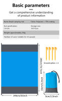 Manta De Playa Impermeable Y Ligera De 200x210cm Sandproof Para Camping Picnic Viajes Senderismo Deportes Matriz De PVC - details 9