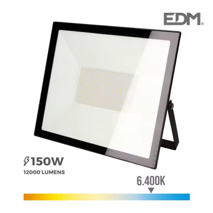 Proyector LED 150W 12300lm 6400K Luz Fría 35x31x4,5cm EDM - 1
