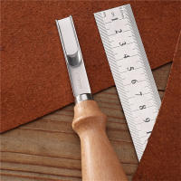 Cuchillo De Biseleado De Cuero Práctico Herramienta De Corte Para Manualidades Con Mango De Madera A4mm A6mm A8mm A10mm - details 16