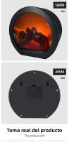 Lámpara Decorative LED Flame - Efecto llama 3D with retro base, USB/Bagería, para dormitorio/exterior/Regalos - details 3