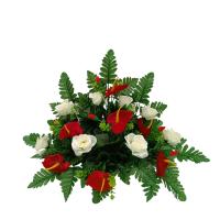CENTRO DE FLORES ARTIFICIALES APTO PARA EXTERIOR. IDEAL PARA CEMENTERIO TODOS LOS SANTOS. MEDIDAS 60*40*20 - details 5