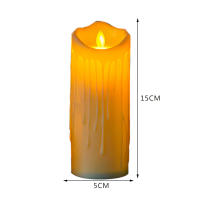 Velas LED Sin Llama De 5 Cm Decorativas Y Operadas Por Batería Para Casa Y Boda Forma Lisa Y Tear Shaped Material PP/plástico - details 3