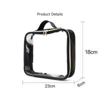 Bolsa De Maquillaje Portátil Para Viajes Transparente Y Impermeable Organizador Grande De Cosméticos Para Mujeres Estuche De Belleza - details 2
