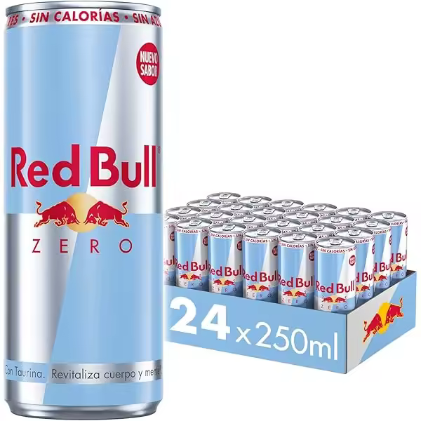 Caja de Red Bull Sin Azúcar Cero Bebida Energética - 24 unidades de 250ml - 1