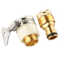 Adaptador De Grifo Universal Para Tubo De Jardín 15-23mm Conector De Agua Herramientas De Riego Material Aleación De Aluminio Pintura De Cobre - details 15