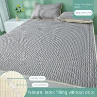 Juego De Sábanas Con Fundas Para Almohadas Cooling Ice Silk Y Látex Tejido Quilted Transpirable Para Verano Resistente Al Calor Materiales Sólidos De Poliéster 200TC - details 8