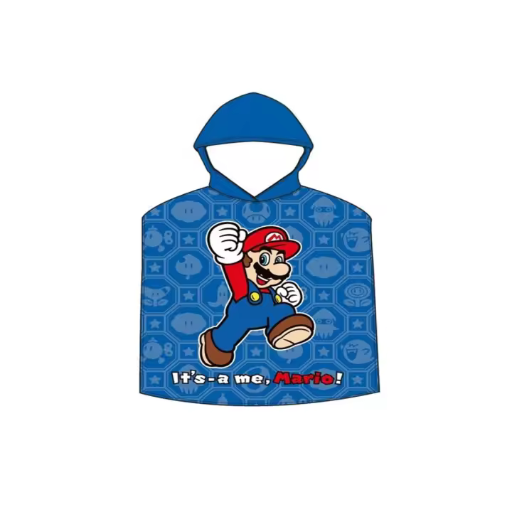 PONCHO ALGODÓN 55*110CM SUPER MARIO BROSS - 1