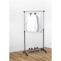 Percha Altura Ajustable Para Ropa Con Ruedas Perchero De Piso Almacenamiento De Armario Estantes De Secado De Ropa Con Zapatero - details 1