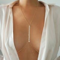 Collar De Cintura Multicapa Kpop Con Diamantes Acero Inoxidable Para Mujer Joyería Sexy De Cadena Corporal Estilo Trendy - details 0