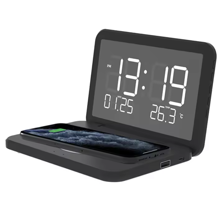 Despertador Digital Cargador Inalámbrico Luz de Noche - 1