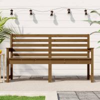 vidaXL Banco de jardín madera maciza de pino 159,5x48x91,5 cm en color Pino natural/Pino negro/Pino gris y más - details 4