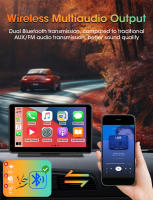 JMCQ Pantalla Inteligente Para Coche Con Carplay Y Android Auto Multimedia Reproductor De Vídeo Estéreo Sin Cable Para Apple Y Android - details 2