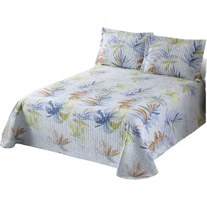 NOVOTEXTIL Colcha Bouti de Verano Estampada 100% Algodón con 2 Fundas de Cojín 50x70 cm Cubrecamas Ligero Transpirable Ideal Primavera Verano Tejido Natural Suave Fresco Diseño Moderno Colorido Ropa de Cama Lavable Acolchado - 1